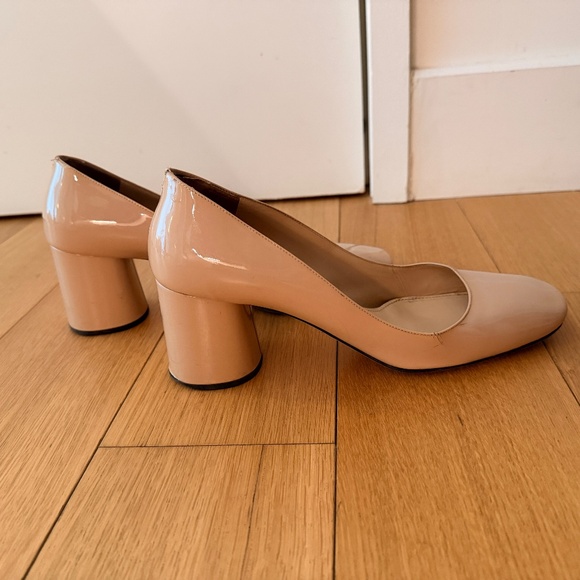 Prada - Square-Toed Beige Block Heel - Size 38 - Picture 11 of 11